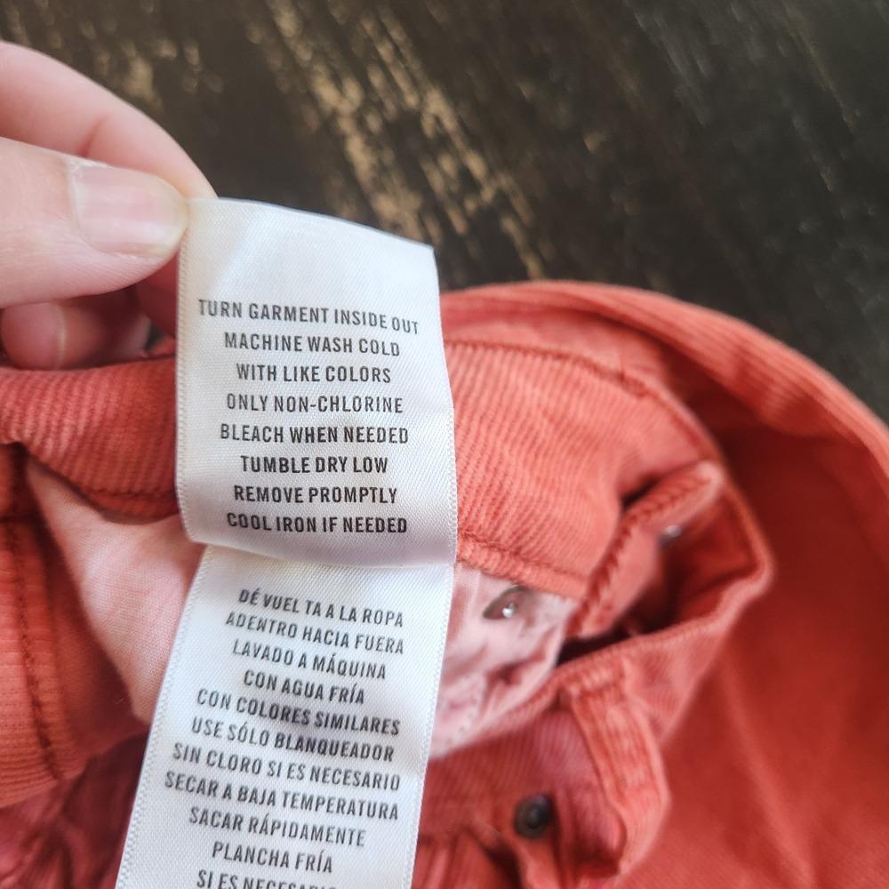 Idyllwind Corduroy Flare Pants sz 2 (26x33") Orange Boho Stretchy Hippie Western - Picture 10 of 15